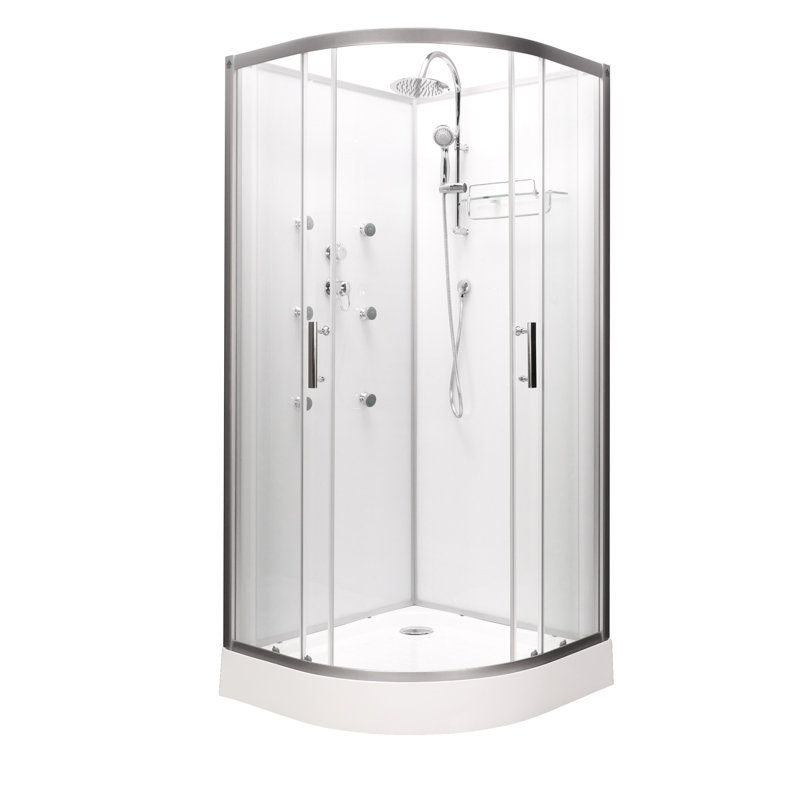 Vidalux Hydro SS78 White Shower Cabin 800 x 800 Wayfair.co.uk